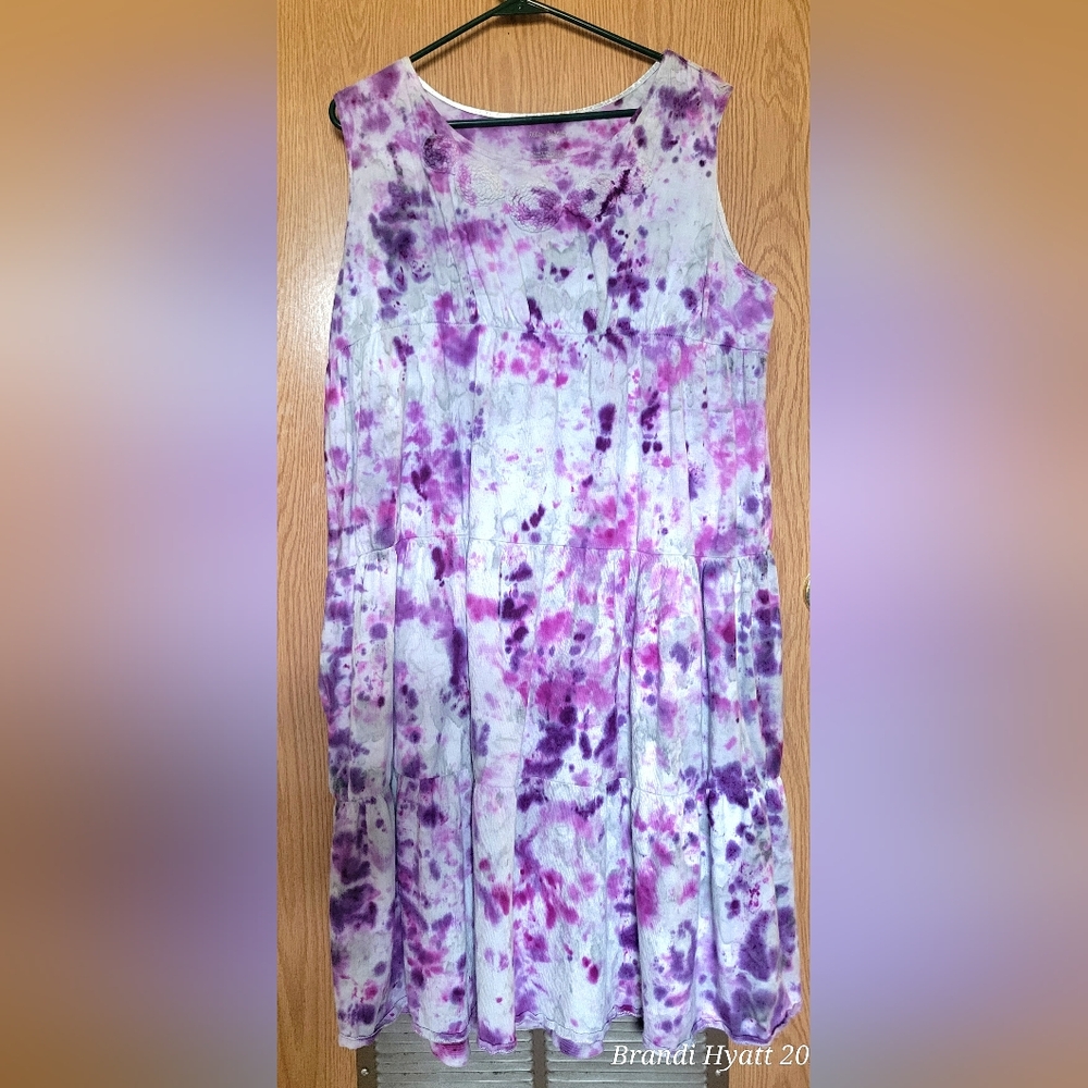 White Stag Boho Handmade Tie Die Dress